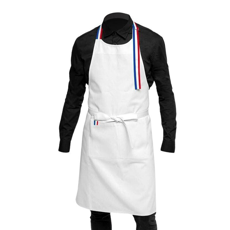 Tablier à Bavette France Blanc - MANELLI