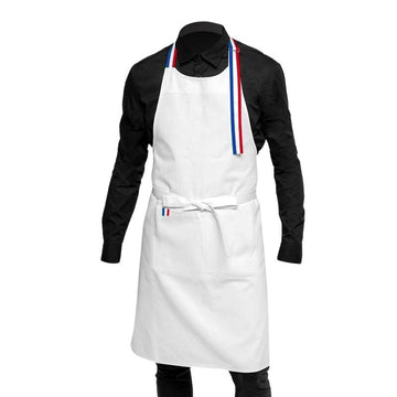 Tablier à Bavette France Blanc - MANELLI
