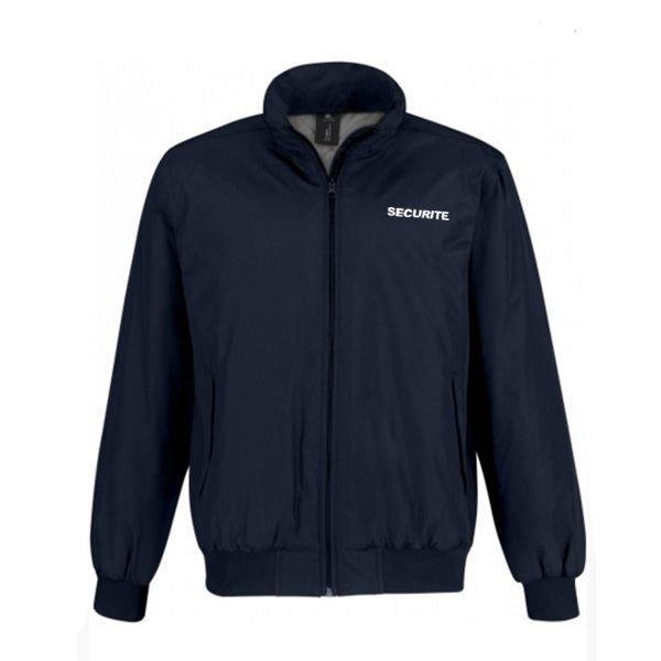 Blouson bleu agent securite