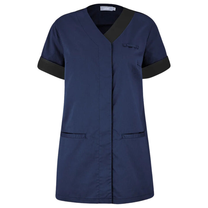 Tunique Esthéticienne Courte Femme Bleu face