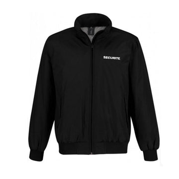 Blouson noir agent securite