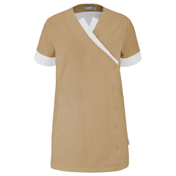 Tunique Medicale Femme Courte Beige face