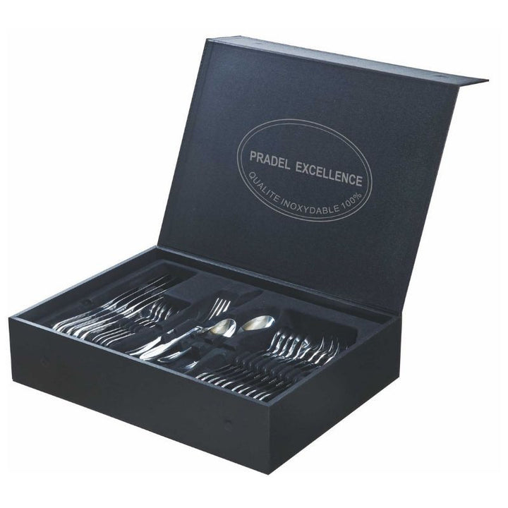 MENAGERE MIROIR 84 PIECES DANS COFFRET NOIR