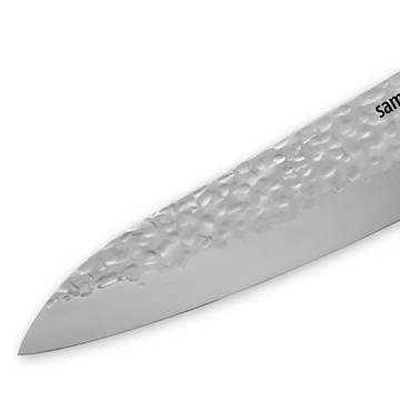 Zoom lame couteau de chef samura