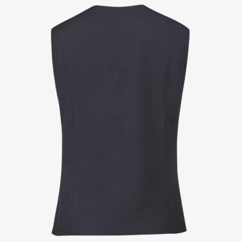 Dos gilet de service femme bleu marine 