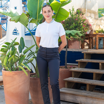 Polo de service  femme blanc