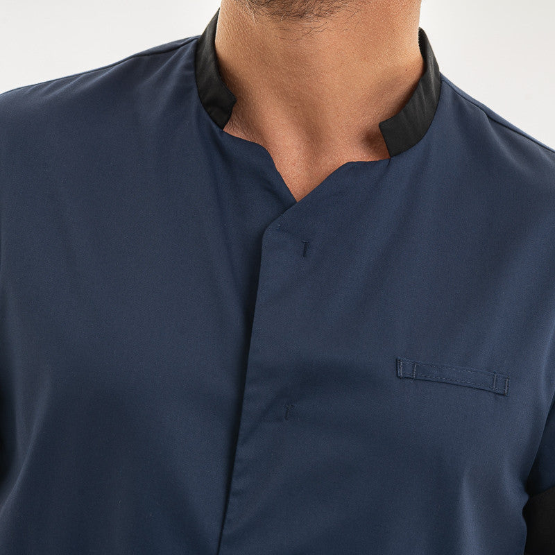 Blouse Médicale Homme Manches Courtes Détend – LAFONT SANTE zoom col