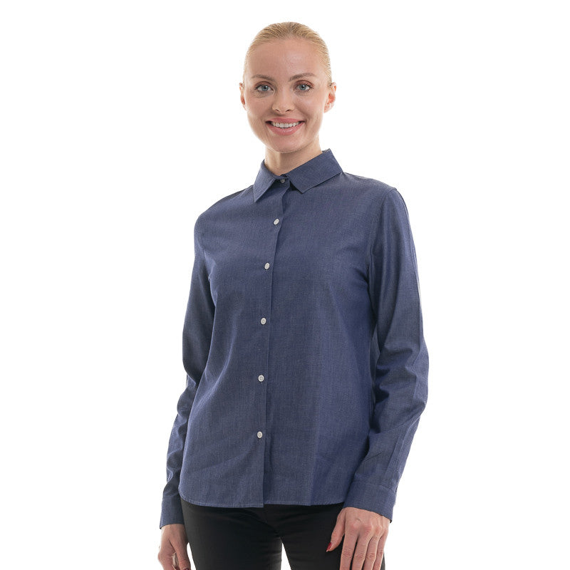 chemisier de serveuse en jean