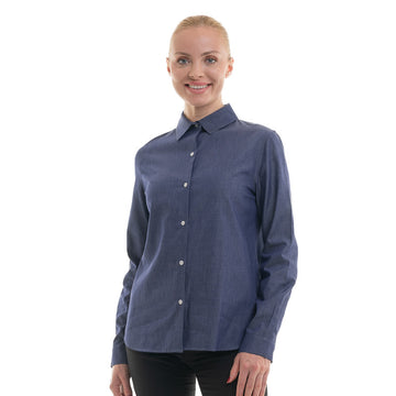 chemisier de serveuse en jean