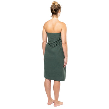 Fouta Serviette Verte Kariban de dos