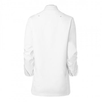 Veste de Cuisine Femme Crush Manches Longues blanc/noir