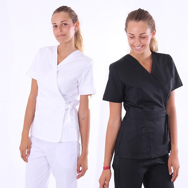 Blouse Esthéticienne forme Cache-Coeur