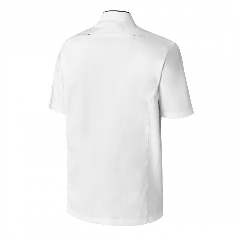 Veste de Cuisine Homme Crush Manches Courtes Blanc et Noir - MOLINEL