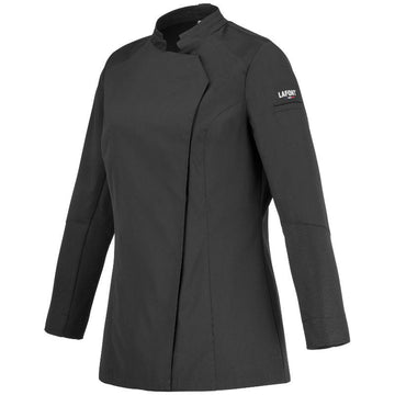 Veste de Cuisine Nutmeg 2 Noir Manches Longues