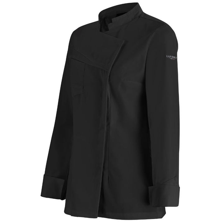 Veste de Cuisine Nutmeg 2 Noir Manches Longues