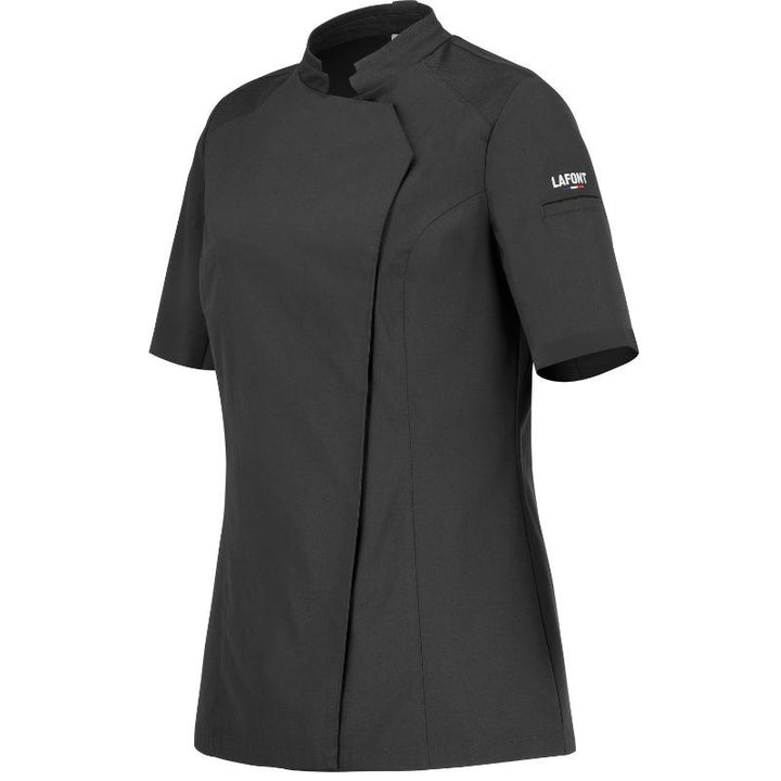 Veste de Cuisine Femme Manches Courtes Nutmeg2 - noire