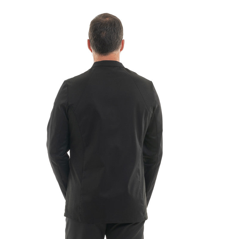 Veste de Cuisine Homme Basil 2 Manches Longues - noir
