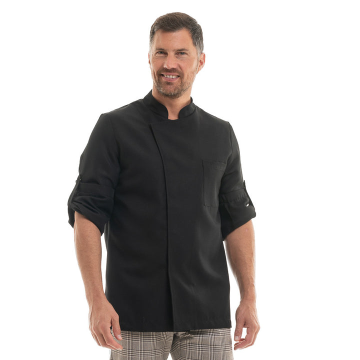 Veste de Cuisine Homme Cabus Manches Longues Noir - LAFONT CUISINE