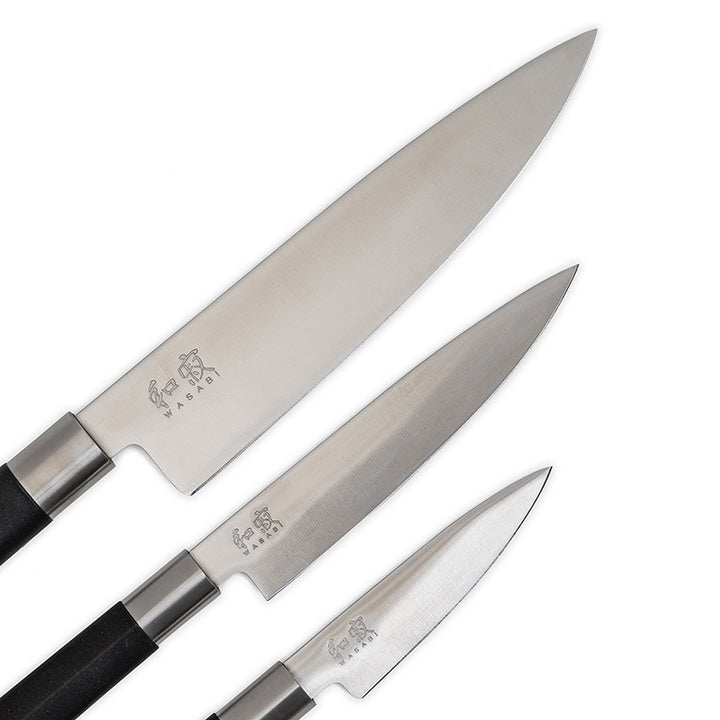 Set 3 Couteaux Japonais WASABI BLACK - KAI