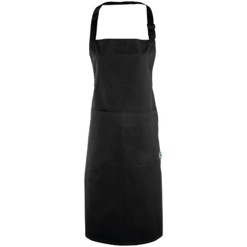 Tablier à Bavette Noir Fairtrade 100% Coton Équitable TOPTEX