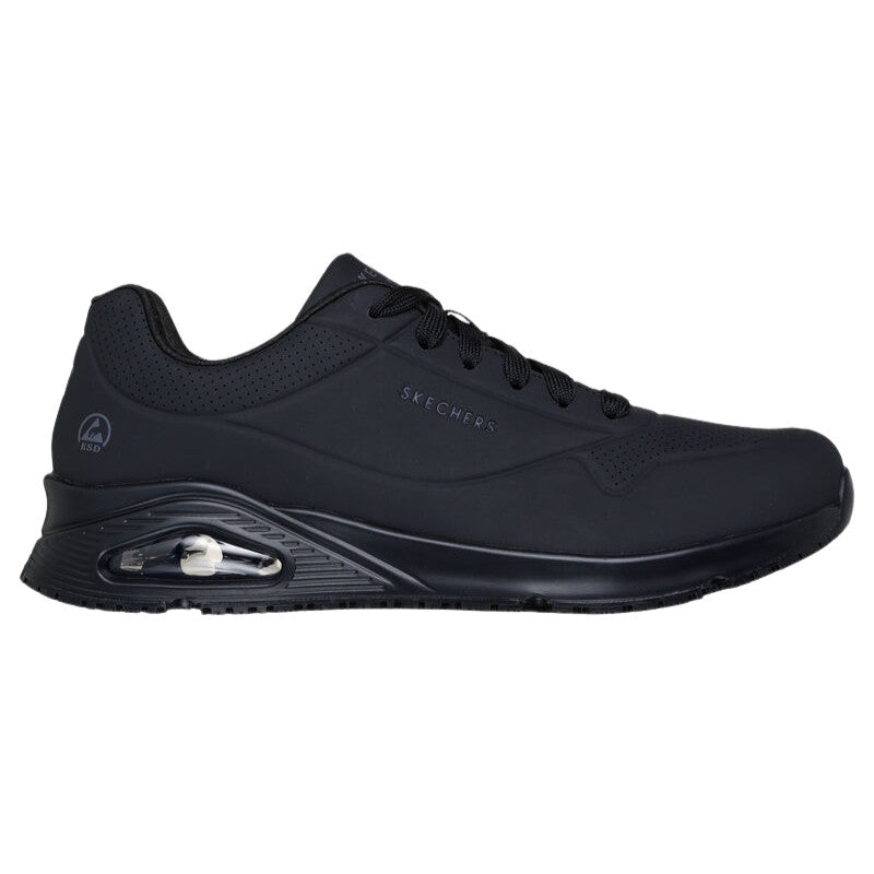 Baskets de Travail Homme Work Relaxed Fit Uno SR Sutal - SKECHERS modèle noir profil