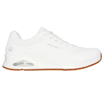 Baskets de Travail Homme Work Relaxed Fit Uno SR Sutal - SKECHERS modèle blanc profil
