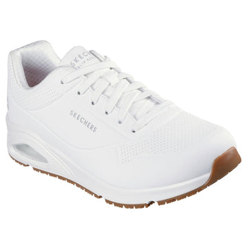 Baskets de Travail Homme Work Relaxed Fit Uno SR Sutal - SKECHERS modèle blanc profil 3/4