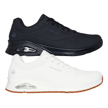 Baskets de Travail Homme Work Relaxed Fit Uno SR Sutal - SKECHERS blanc et noir