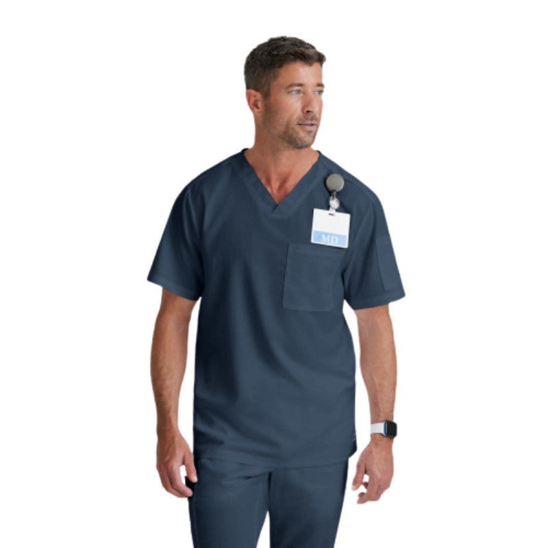 Tunique Médicale Homme Manches Courtes Modèle Evan - GREY'S ANATOMY BY BARCO en GRIS
