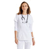 Tunique Médicale Femme Manches Courtes Carly Blanc - GREY'S ANATOMY BY BARCO
