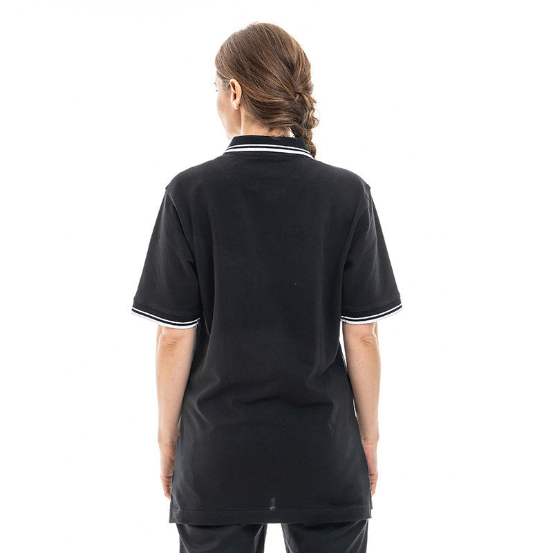 dos Polo de Travail Skipper Noir et Blanc - PAYPERWEAR