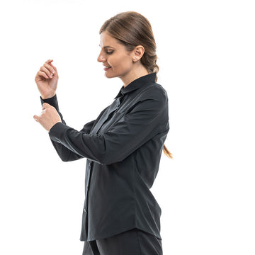 Chemisier de Service Femme Noir - KARIBAN - 4