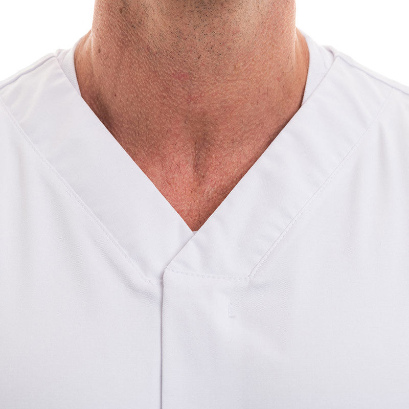 Blouse Médicale Mixte Stretch Blanc - BP® zoom col