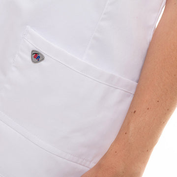 Blouse Médicale Mixte Stretch Blanc - BP® zoom poche logo