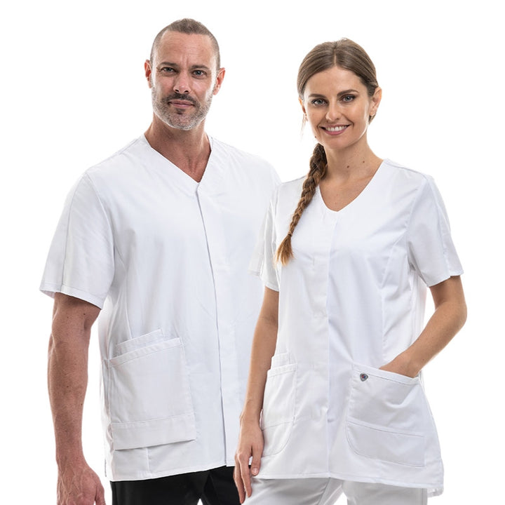 Blouse Médicale Mixte Stretch Blanc - BP® duo