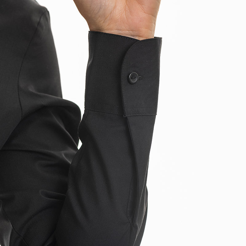 zoom manches de chemisier de service noir