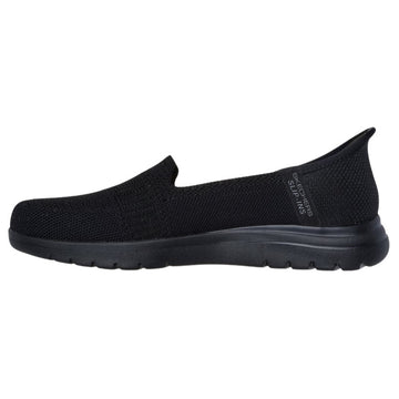 Chaussures de Travail Slip-ins On-the-GO Flex Camellia Skechers en Noir profil gauche
