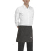 Tablier de Cuisine Court 40cm Noir Rayures Blanches - EGOCHEF