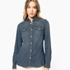 Chemise Denim Service Manches Longues Femme - KARIBAN