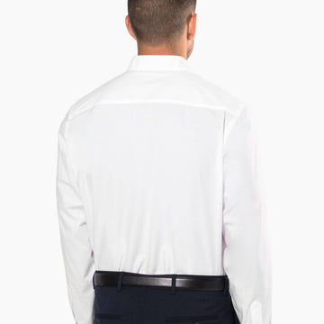 Dos chemise de service blanche manches longues