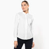 Chemisier de Service Femme Col Mao Blanc Manches Longues - KARIBAN