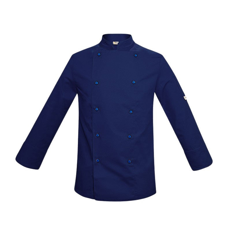 Veste de Cuisine Enfant Bleu Marine Boutons Bleus - MANELLI