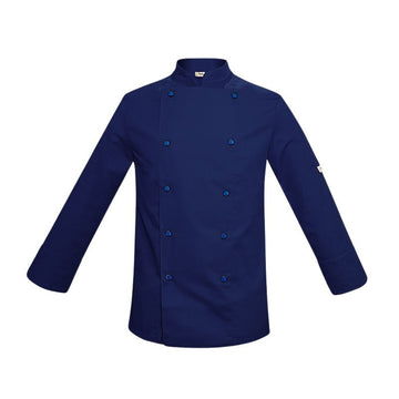 Veste de Cuisine Enfant Bleu Marine Boutons Bleus - MANELLI