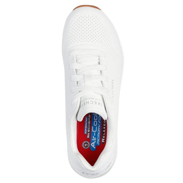 Baskets de Travail Femme Noir ou Blanc Uno - SKECHERS blanc lacets