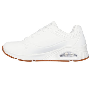 Baskets de Travail Femme Noir ou Blanc Uno - SKECHERS blanc profil gauche