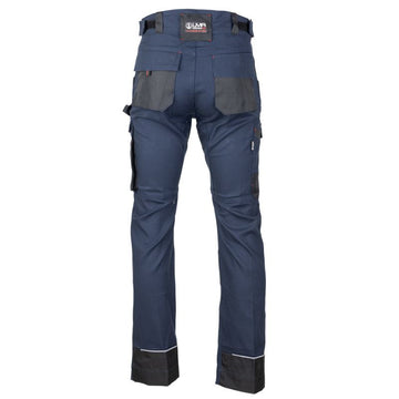 Dos Pantalon de Travail Homme Stretch Bicolore Marine/Noir Poches Genouillères Stellaire - LMA