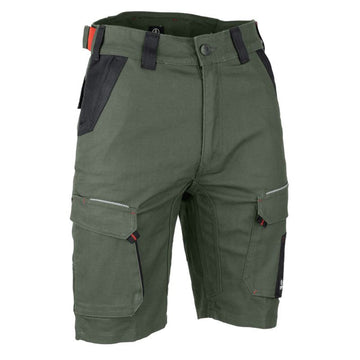 Bermuda de Travail Stretch Kaki / Noir Graben - LMA