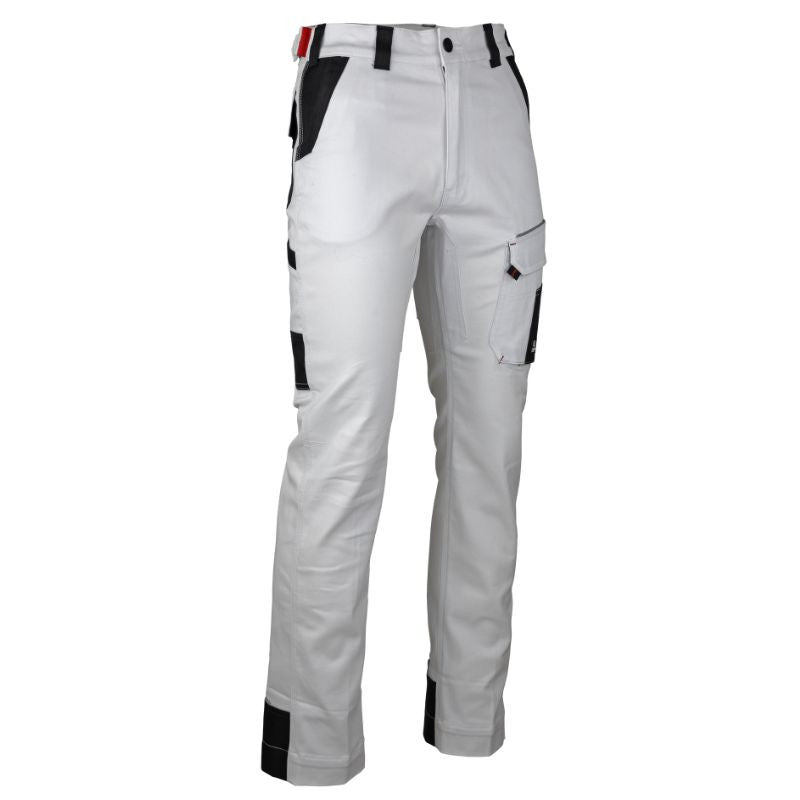 Pantalon de Travail Homme Blanc / Gris Nuit Cristallin - LMA