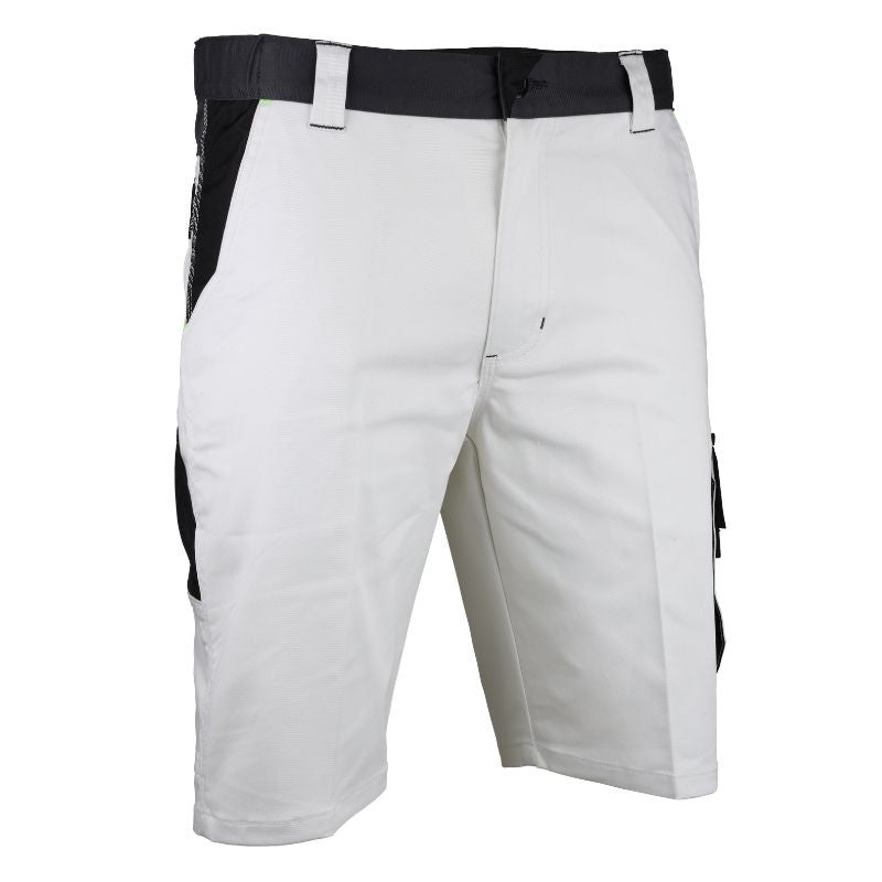 Short de Travail Homme Stretch Multipoches Zéro Métal Thémis Blanc - LMA