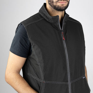 Ambiance Bodywarmer de Travail Homme Col Montant Noir Cinetic - LMA